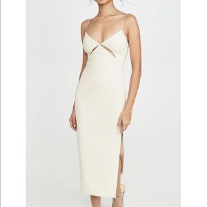 Bec and bridge ivory midi dress